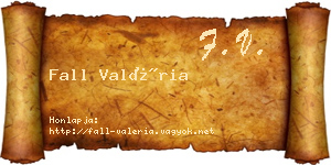 Fall Valéria névjegykártya