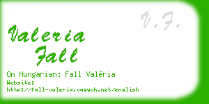 valeria fall business card