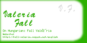 valeria fall business card